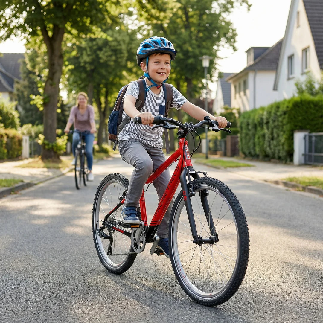 PRO Kinderfiets 24 inch vanaf 7 jaar | 8 versnellingen | CRIMSON RED (karmozijnrood)