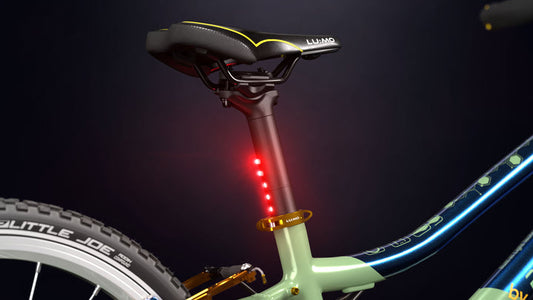 LU:MO kinderfiets 20 inch vanaf 6 jaar | 7 versnellingen | TEAL SAPPHIRE | Geïntegreerde LED-verlichting | Kleur: Groen/Blauw