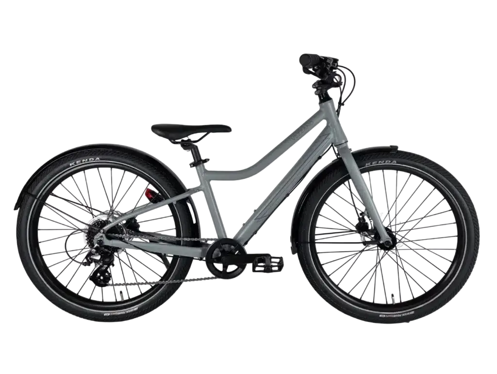 Vezzano 24 RDB kinderfiets in grijs met inhoud van hoge kwaliteit en een modern ontwerp voor kinderen.