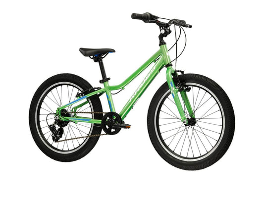 KR Hexagon Mini 1.0 M 20 S groene kinderfiets met grote banden en verstelbare zadelhoogte.
