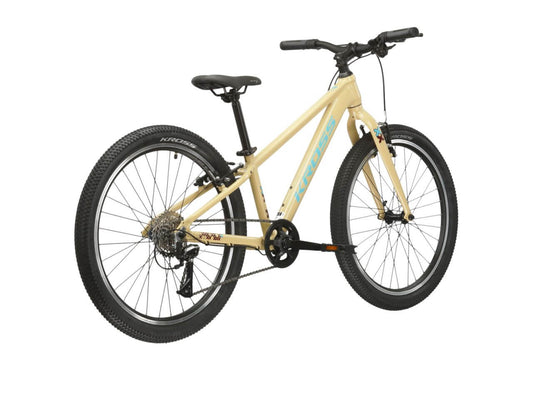 KR Level JR 1.0 M 24 S mountainbike in beige met zwarte banden en modern ontwerp