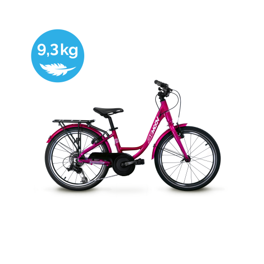 BEMOOV CL20 Kids Bike 20 inch in pink, lightweight at 9,3kg, ideal for children.