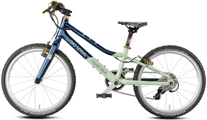 LU:MO kinderfiets 20 inch vanaf 6 jaar | 7 versnellingen | TEAL SAPPHIRE | Geïntegreerde LED-verlichting | Kleur: Groen/Blauw