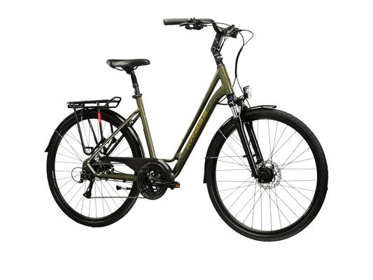 KROSS Sentio 4.0 trekkingfiets, comfortabele stads- en trekkingfiets met een stijlvol ontwerp.