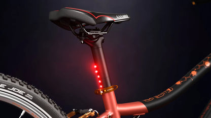 LU:MO Kinderfiets 24 inch vanaf 7 jaar | 8 versnellingen | COPPER SHINE | Geïntegreerde LED-verlichting. Kleur mat Zwart en Copper