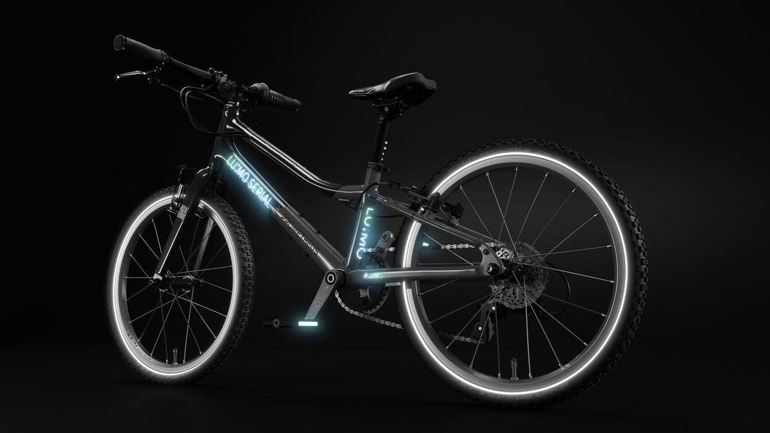 LU:MO kinderfiets 20 inch vanaf 6 jaar | 7 versnellingen | TEAL SAPPHIRE | Geïntegreerde LED-verlichting | Kleur: Groen/Blauw