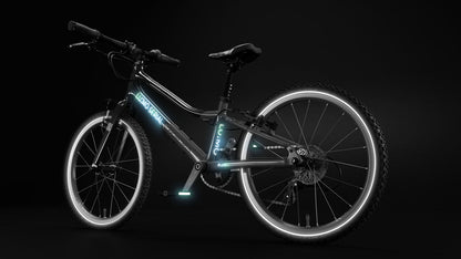 LU:MO kinderfiets 20 inch vanaf 6 jaar | 7 versnellingen | TEAL SAPPHIRE | Geïntegreerde LED-verlichting | Kleur: Groen/Blauw