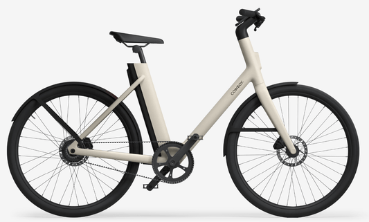 Cowboy Cruiser ST Amsterdam met laag instapframe, ideaal voor comfortabel fietsen en dagelijkse ritten.