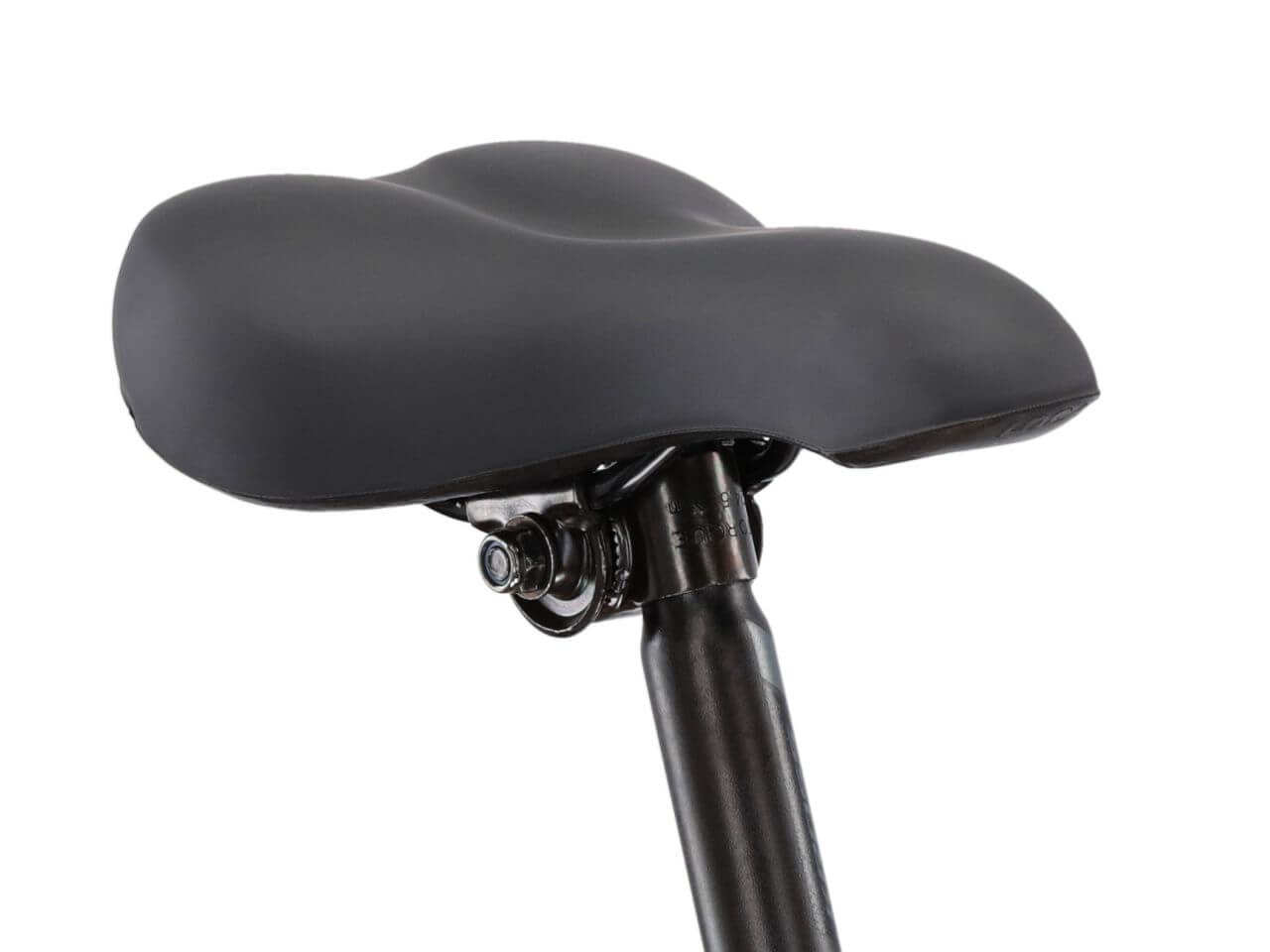 Zwart fietszadel op een comfortabele zadelpen, perfect voor de KR LEVEL MINI 2.0.