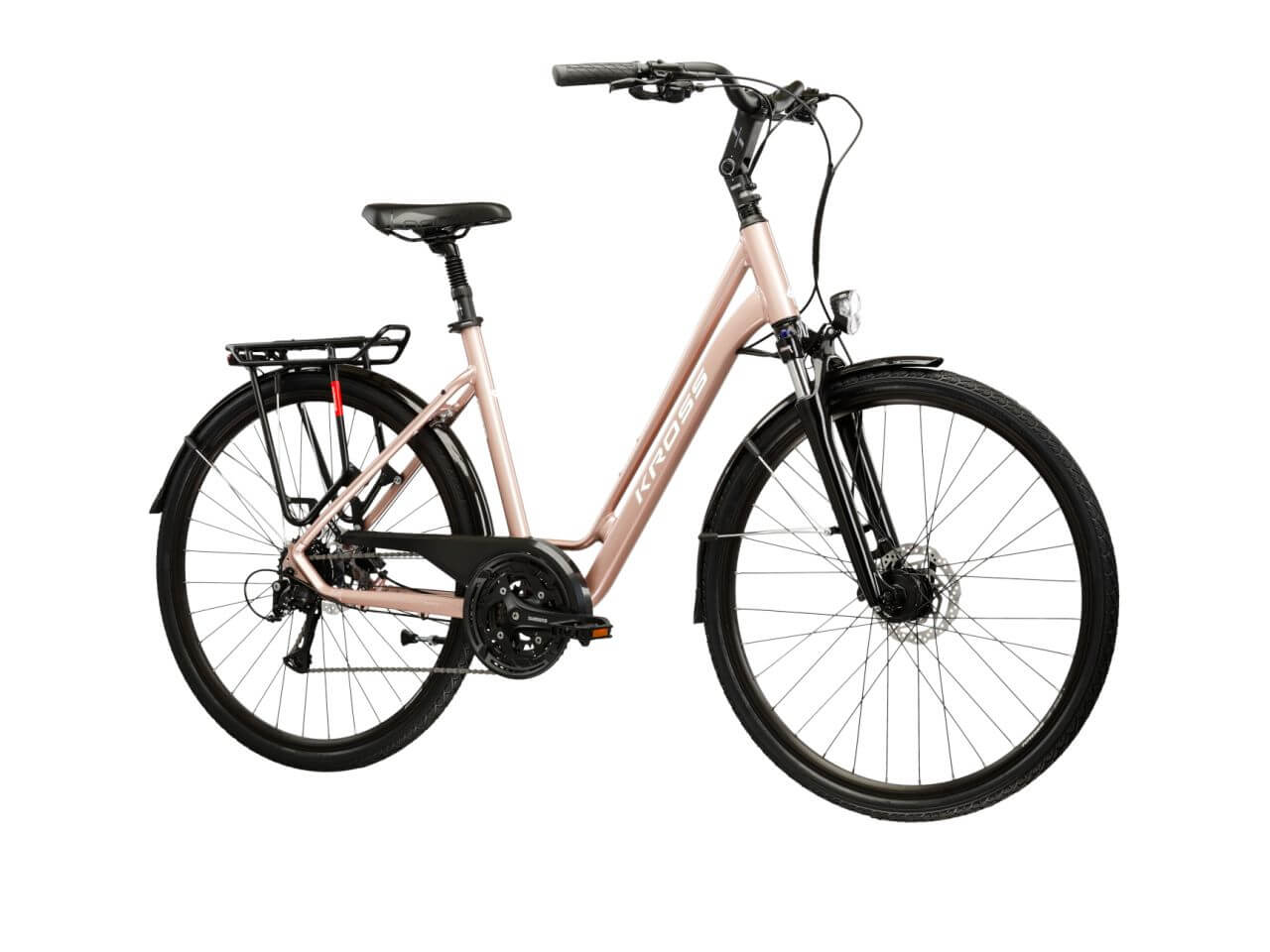 KROSS Sentio 4.0 trekkingfiets in een moderne, comfortabele ontwerp, ideaal voor dagelijks gebruik en recreatieve ritten.