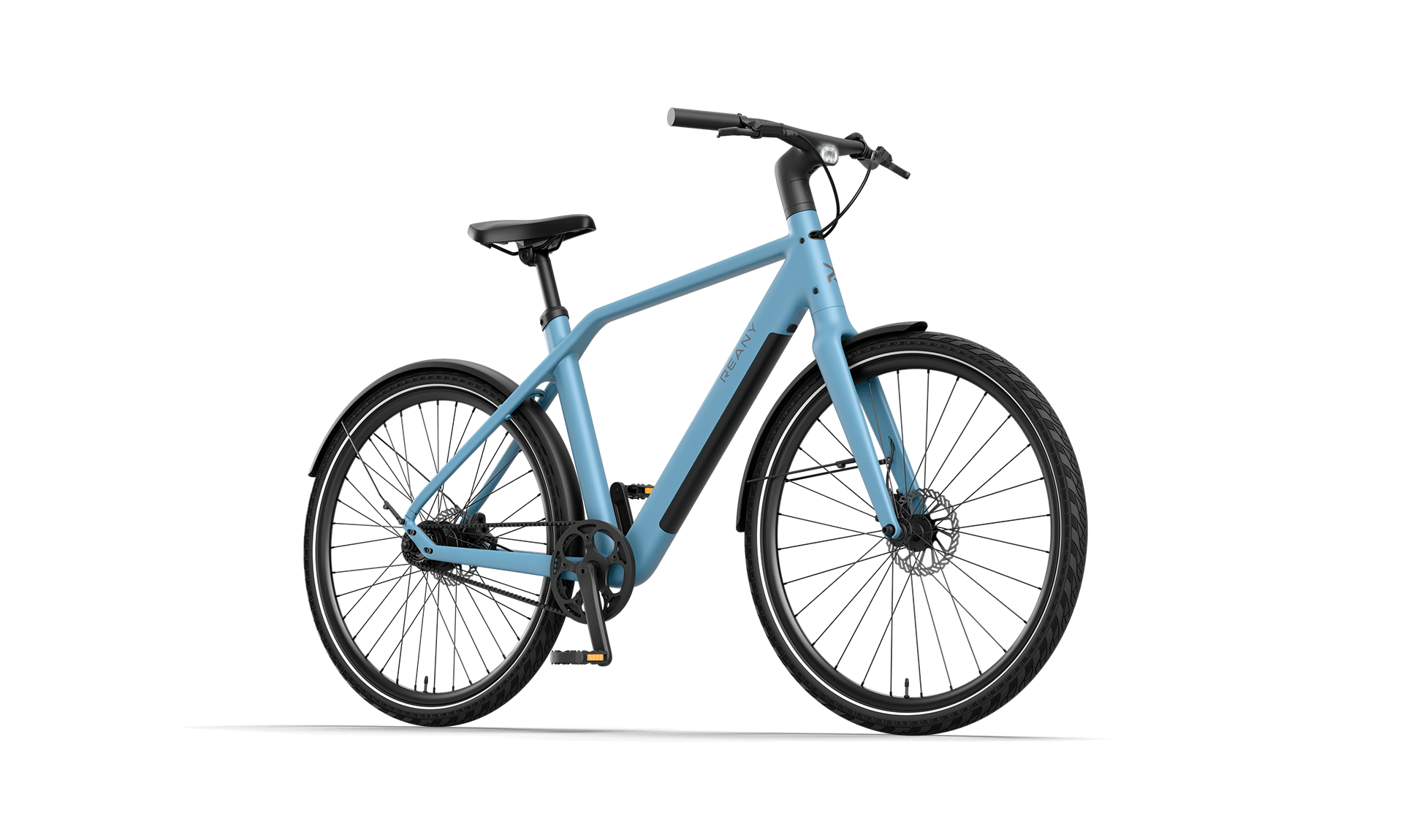 Blauwe fiets met een modern ontwerp, ideaal voor stedelijke ritten en dagelijks gebruik.