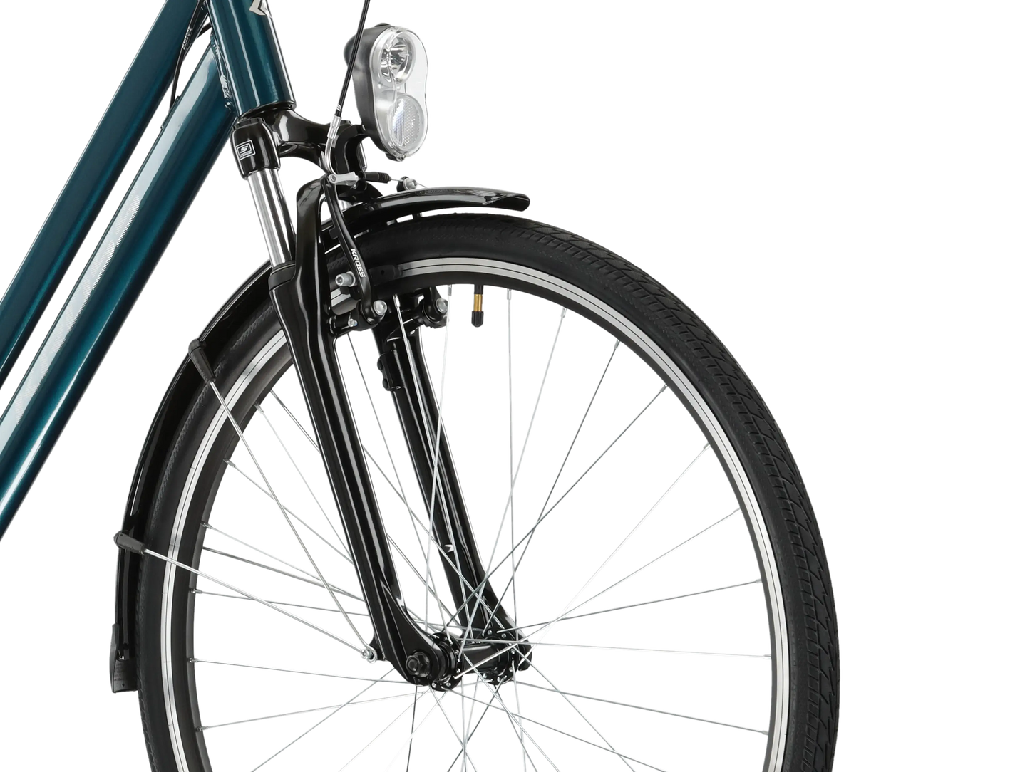 KR Sentio 2.0 U 28 M voorwiel met verlichting en stijlvol frame