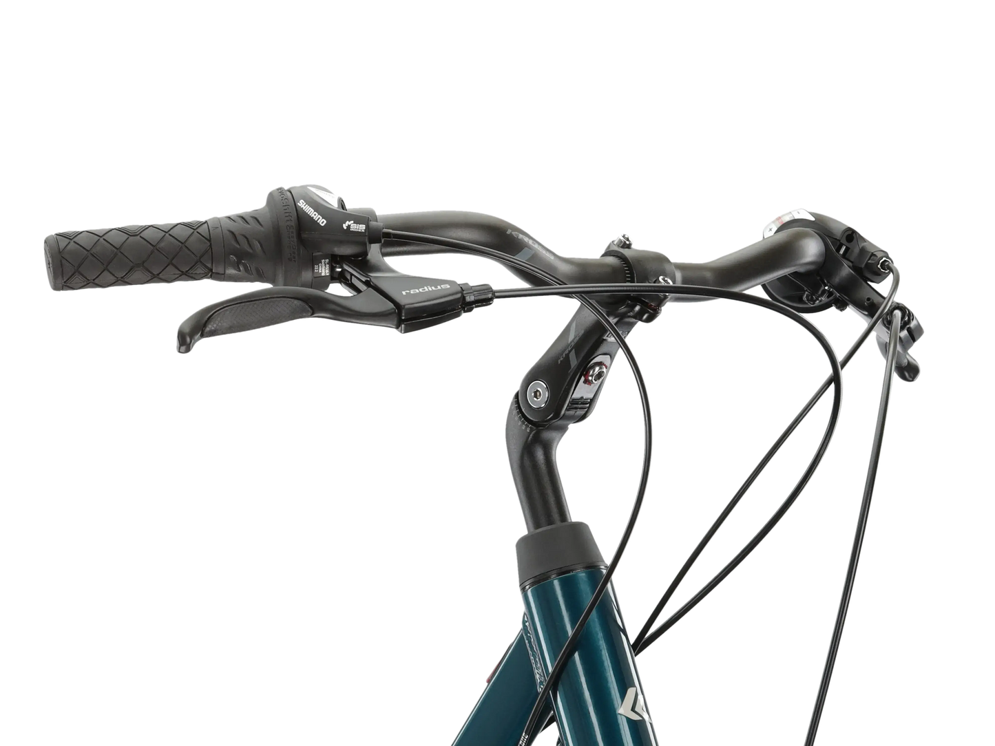 KR Sentio 2.0 U 28 M fiets stuur met handgrepen en remmen voor een comfortabele rit.