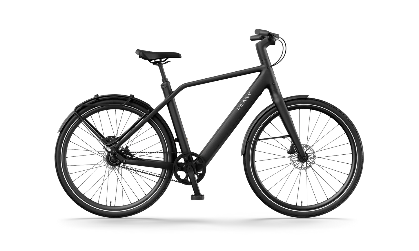 Klaar voor avontuur N1 GT, een stijlvolle zwarte fiets met moderne design en soepele lijnen.