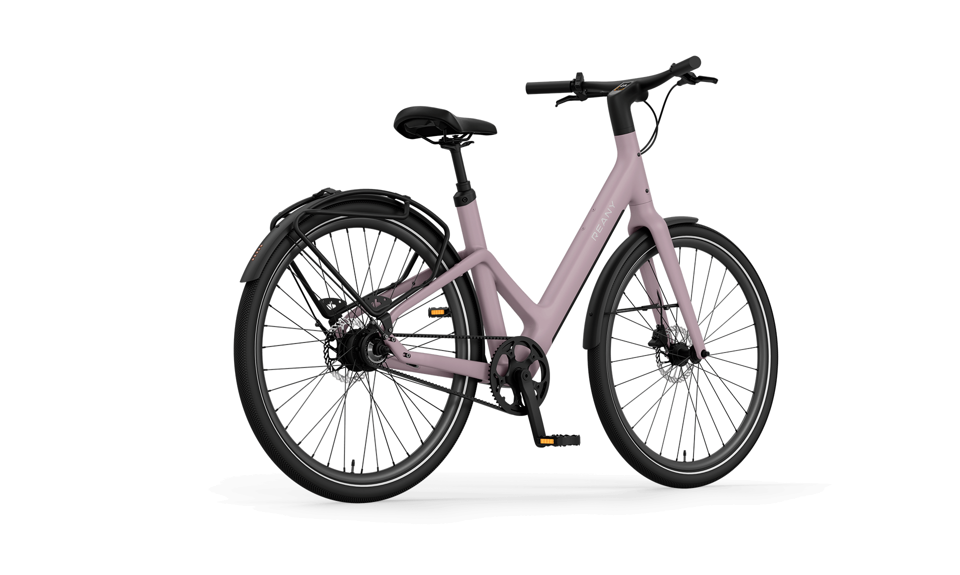 W1 GT avontuur e-bike in een elegante lichtroze kleur, ontworpen voor avontuurlijke ritten.