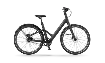 W1 GT avontuur e-bike in een moderne zwarte uitvoering, ontworpen voor avontuurlijke ritten.