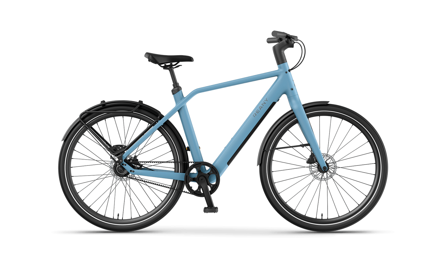 Kleurige fiets in lichtblauw aan de zijkant, ideaal voor avontuur en dagelijkse ritten, Ready for adventure N1 GT.
